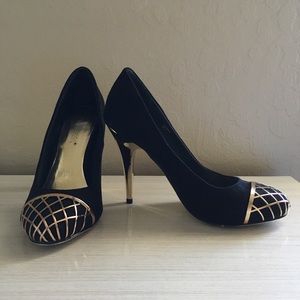 Black and Gold Heels